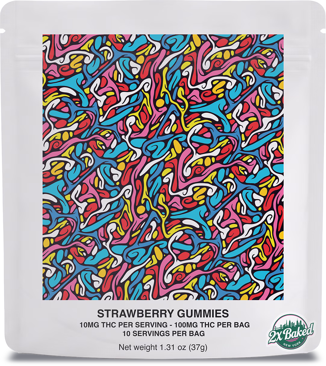 Strawberry THC Gummies 2X Baked