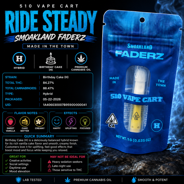 Birthday Cake 🎂 Faderz 510 cart SMOAKLAND