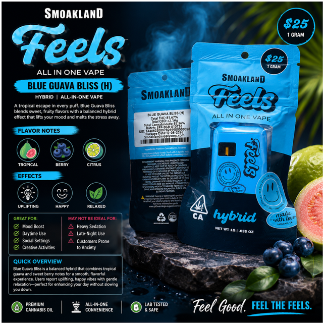 Blue Guava Bliss (Feelz) SMOAKLAND Blue Guava Bliss (Feelz) SMOAKLAND