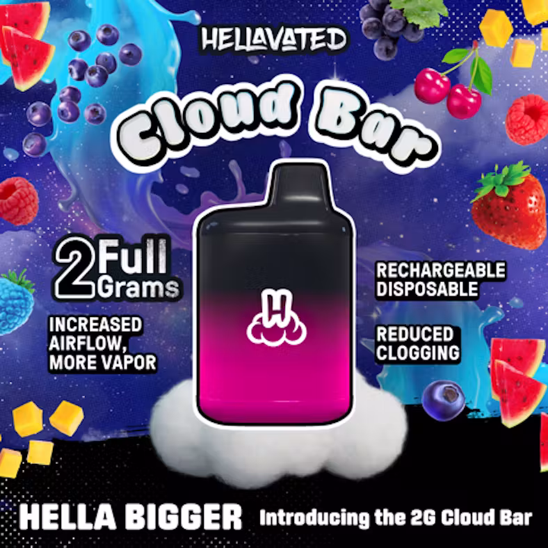 Bomb Popz 2G Cloud Bar Disposable Hellavated 