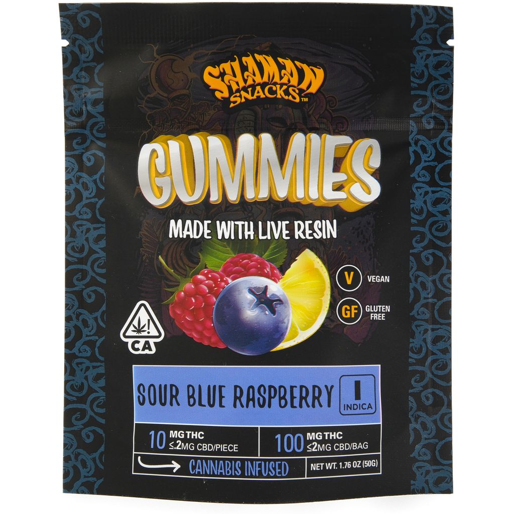 Sour Blue Raspberry 10 Pack Gummies
