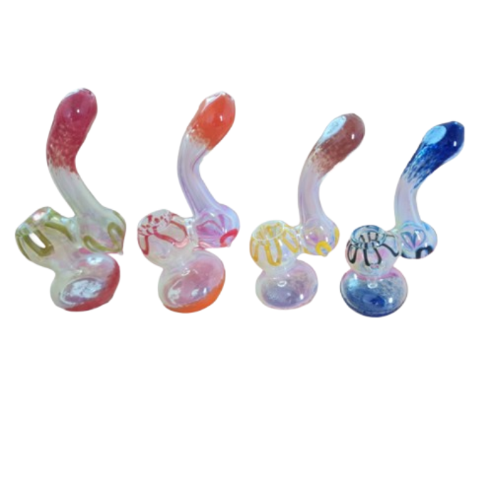 7" Assorted Color Twisted Glass Bubbler Hand SimpleGoods