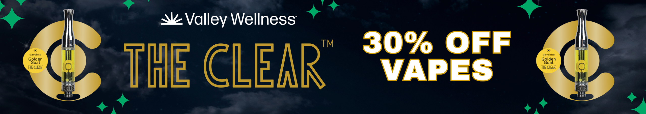 Cannabis Promo, Cannabis Sales, Cannabis Discounts, Cannabis on Sale, 30% Off The Clear!