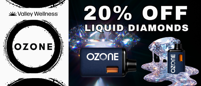 Cannabis Promo, Cannabis Sales, Cannabis Discounts, Cannabis on Sale, 20% Off Ozone Liquid Diamonds!
