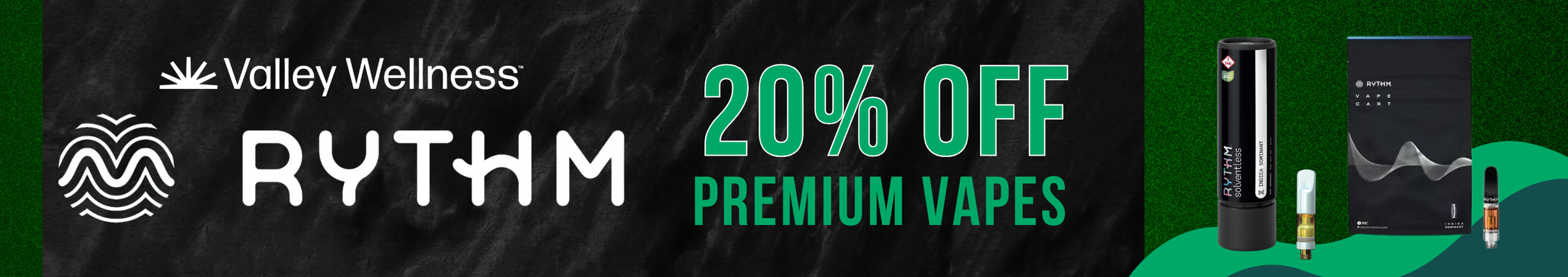 Cannabis Promo, Cannabis Sales, Cannabis Discounts, Cannabis on Sale, 20% off Rythm Vapes!