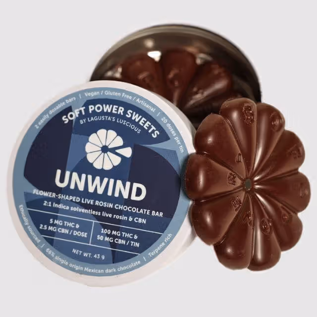 Soft Power Sweets Unwind Flower Shaped 5mg THC : 2.5mg CBN Live Rosin
