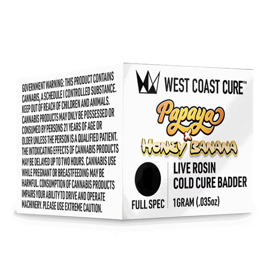 Honey Bananas x Papaya Tier 2 Cold Cure Rosin West Coast Cure
