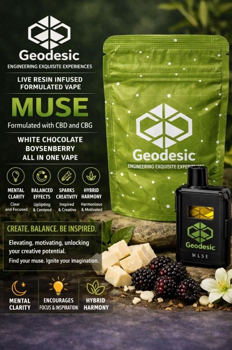 Muse - White Chocolate Boysenberry CBG+CBD Infused Geodesic