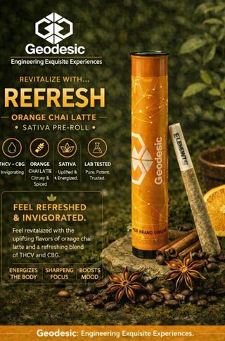 Refresh - Orange Chai Latte CBG+THCV Geodesic