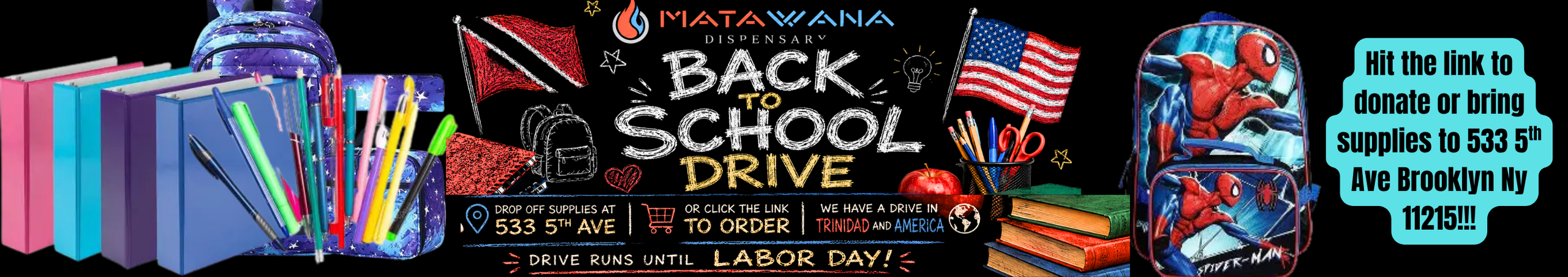 Cannabis Promo, Cannabis Sales, Cannabis Discounts, Cannabis on Sale, Back to school banner