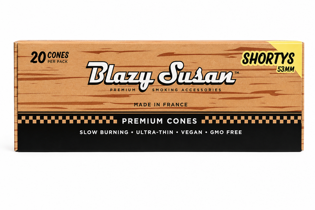 Unbleached Cones 53mm Shortys 20 Pack Blazy Susan