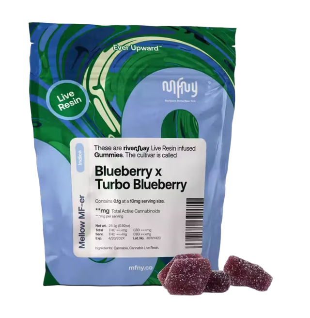 Blueberry x Turbo Blueberry Live Resin Gummies  MFNY