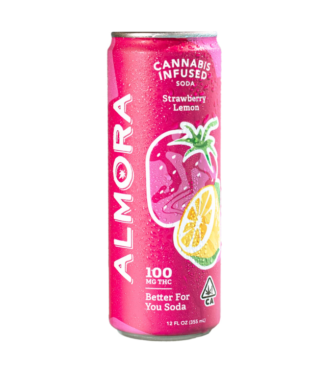 Prebiotic Soda Strawberry Lemon  Almora Farms
