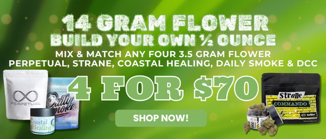 Cannabis Promo, Cannabis Sales, Cannabis Offers, Cannabis on Sale, Build your 14g - Mix & Match any 4x 3.5G ($25 tier)