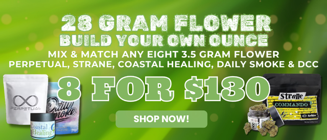 Cannabis Promo, Cannabis Sales, Cannabis Offers, Cannabis on Sale, Build your 28g - Mix & Match any 8x 3.5G ($25 tier)