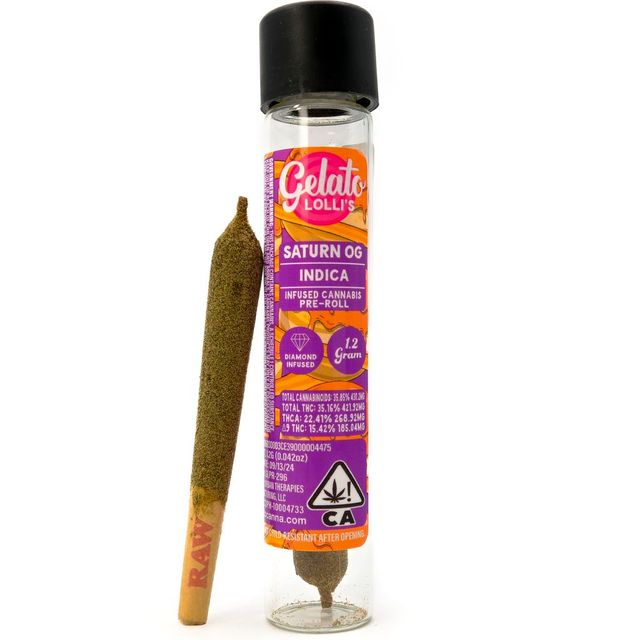 Saturn OG Lolli's Diamond Infused Pre-Roll Gelato