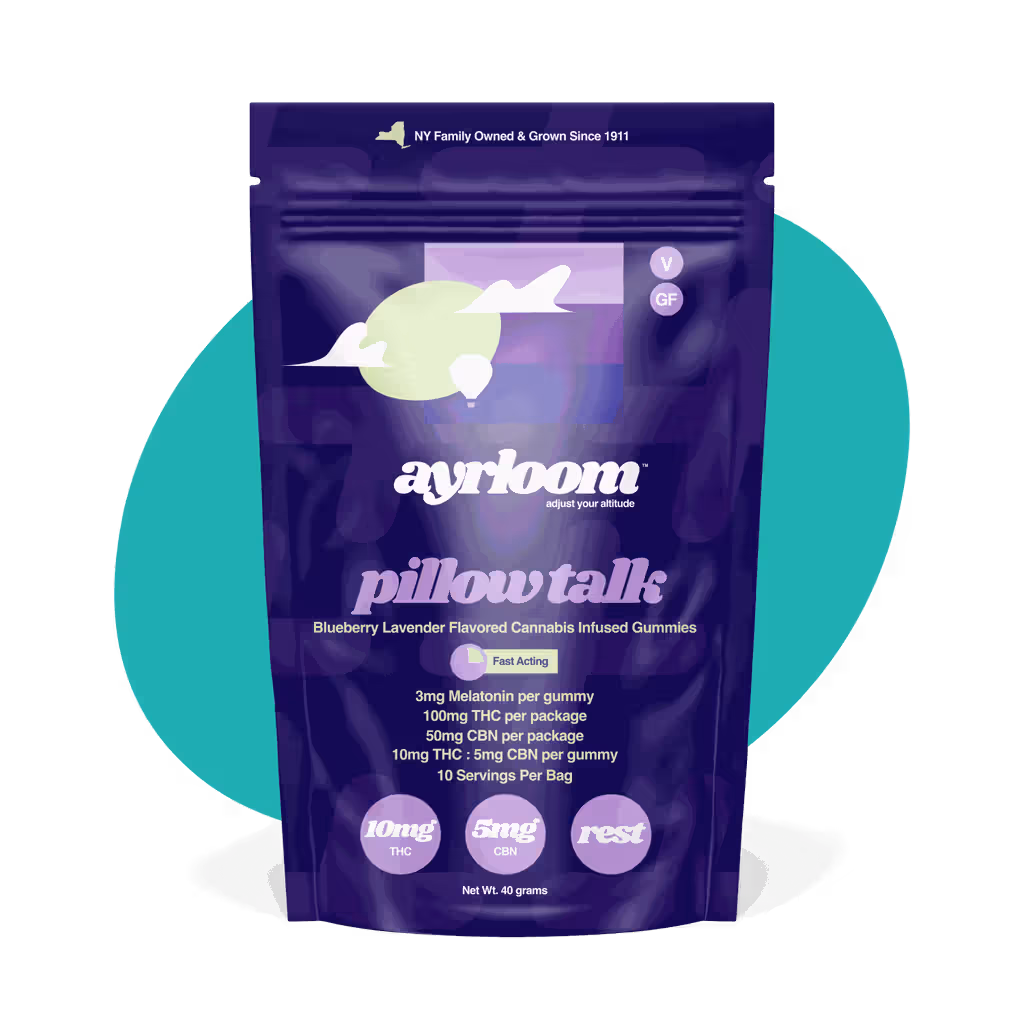 Ayrloom Blueberry Lavender, Pillow Talk 10mg THC : 5mg CBN