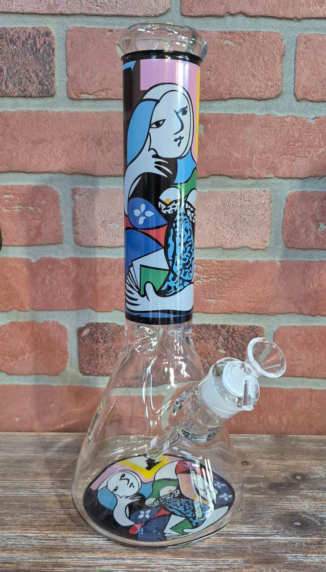 Picasso Mosaic 13.5" Glass Beaker American ReLeaf