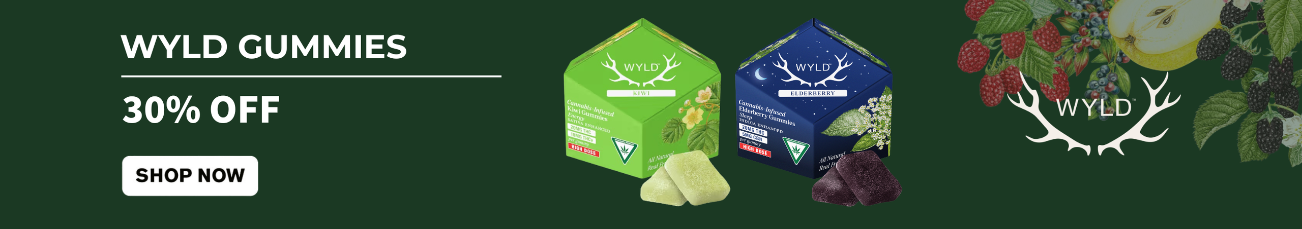 Cannabis Promo, Cannabis Sales, Cannabis Discounts, Cannabis on Sale, 30% OFF Wyld