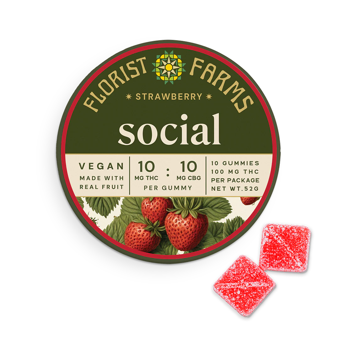 Strawberry 1:1 THC:CBG Florist Farms