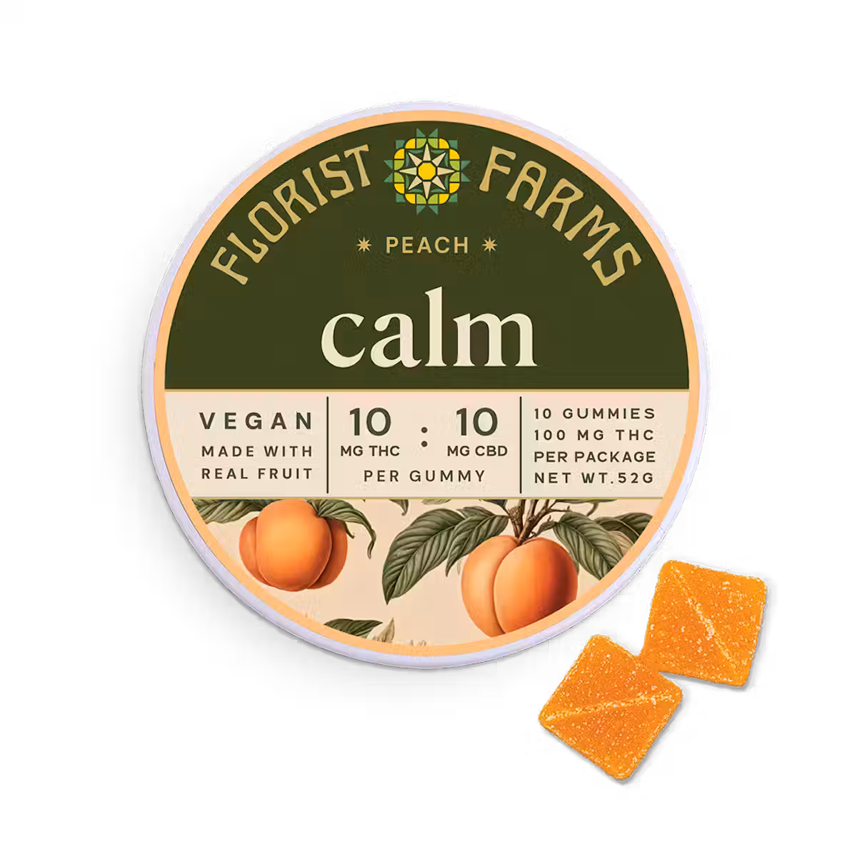 Peach 1:1 THC:CBD Florist Farms