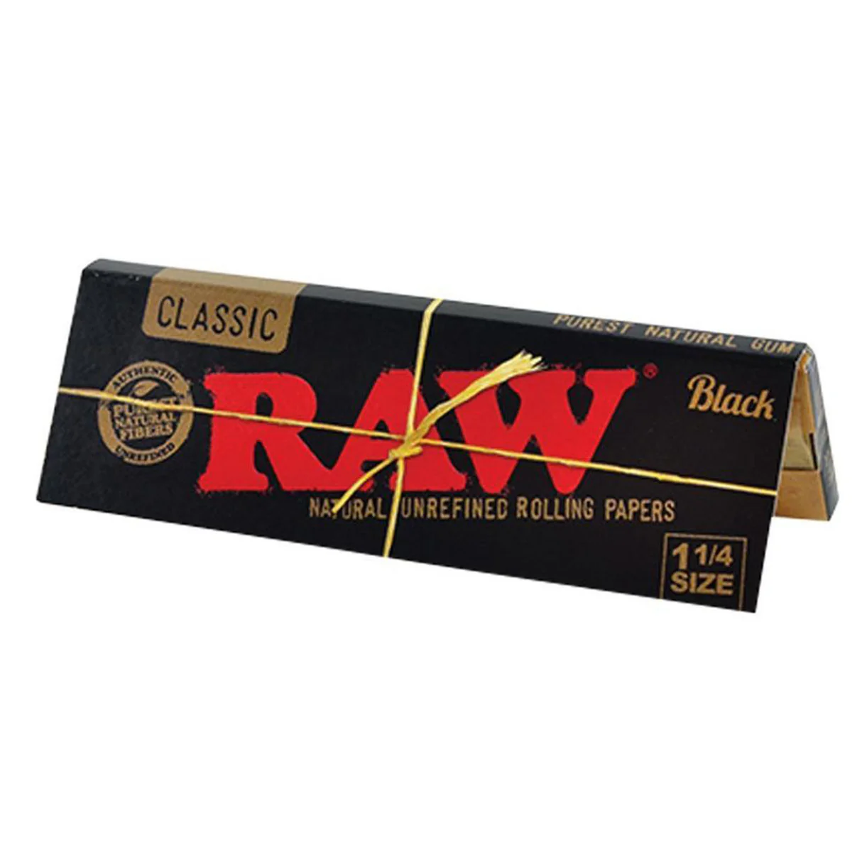 Black Classic Rolling Papers 1 1/4 Size RAW