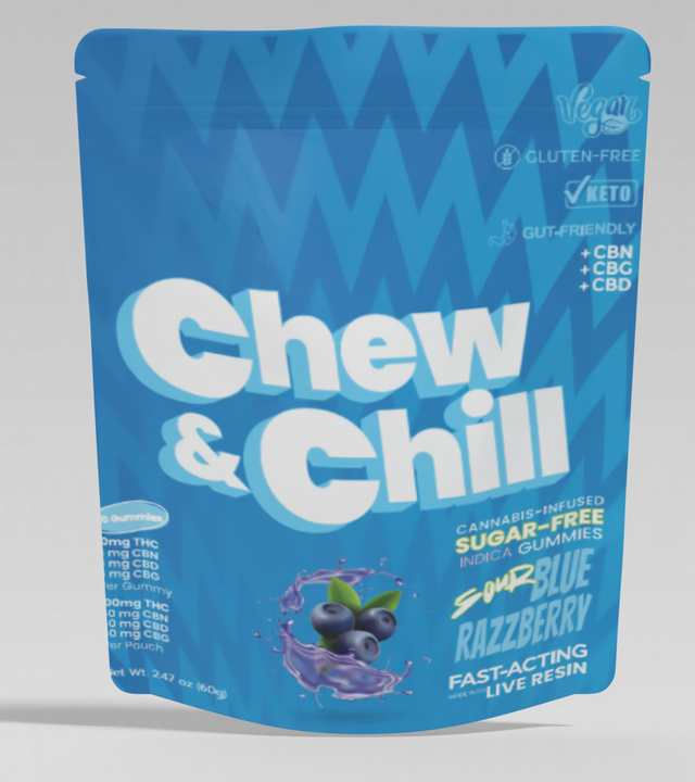 Sour Blue Razzberry 2:1 THC:CBN Chew & Chill