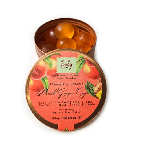 Immunity Boost Peach Ginger Cayenne 2:1 CBD:THC Ruby Farms