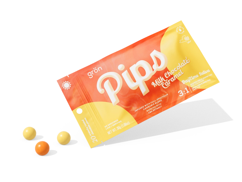 Pips Caramel 3:1 CBG:THC Milk Grön