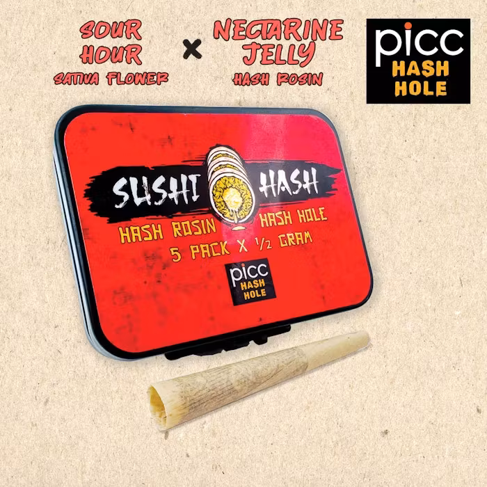 Hash Hole Sour Hour x Nectarine Jelly Sushi Hash
