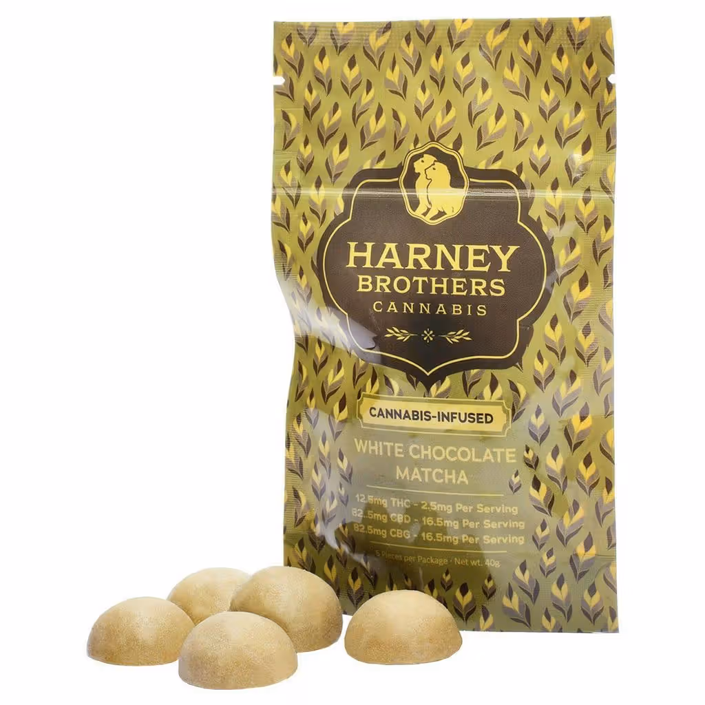 Harney Brothers Cannabis White Chocolate Matcha 2.5mg THC : 16.5mg CBD : 16