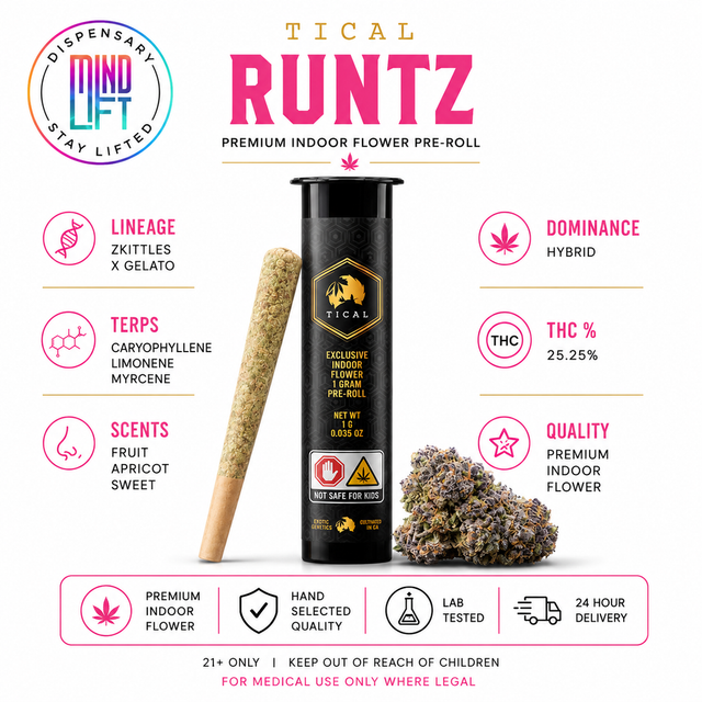 Runtz 1g preroll TiCal