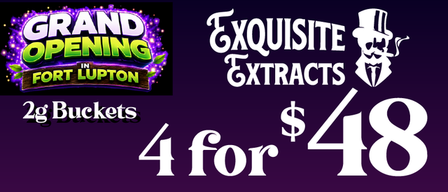 Cannabis Promo, Cannabis Sales, Cannabis Discounts, Cannabis on Sale, Exquisite Extracts 2G bucket — 4/$48