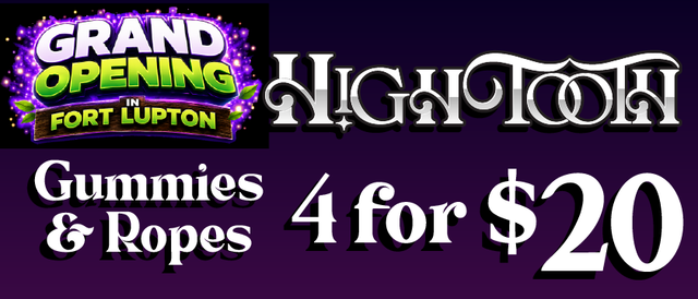 Cannabis Promo, Cannabis Sales, Cannabis Discounts, Cannabis on Sale, HighTooth Gummies/Ropes — 4/$20