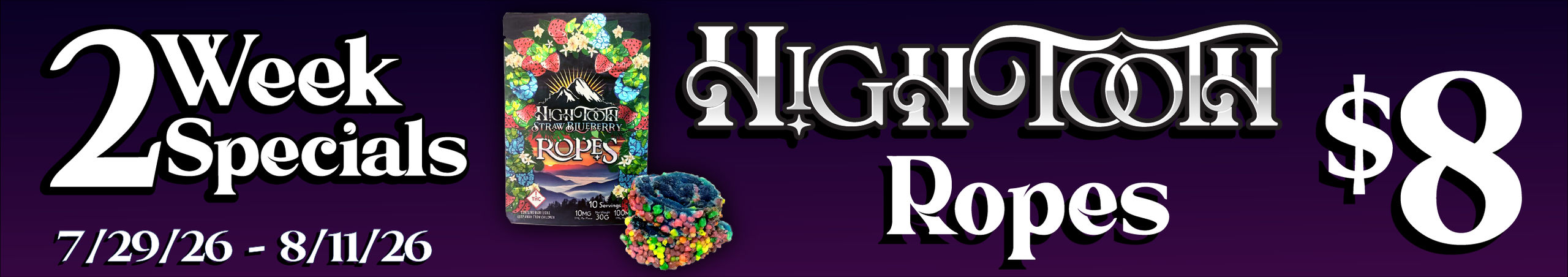 Cannabis Promo, Cannabis Sales, Cannabis Discounts, Cannabis on Sale, HighTooth Ropes — $8