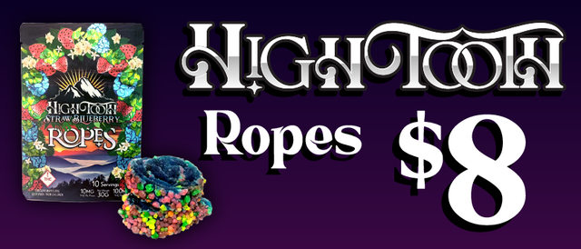 Cannabis Promo, Cannabis Sales, Cannabis Discounts, Cannabis on Sale, HighTooth Ropes — $8
