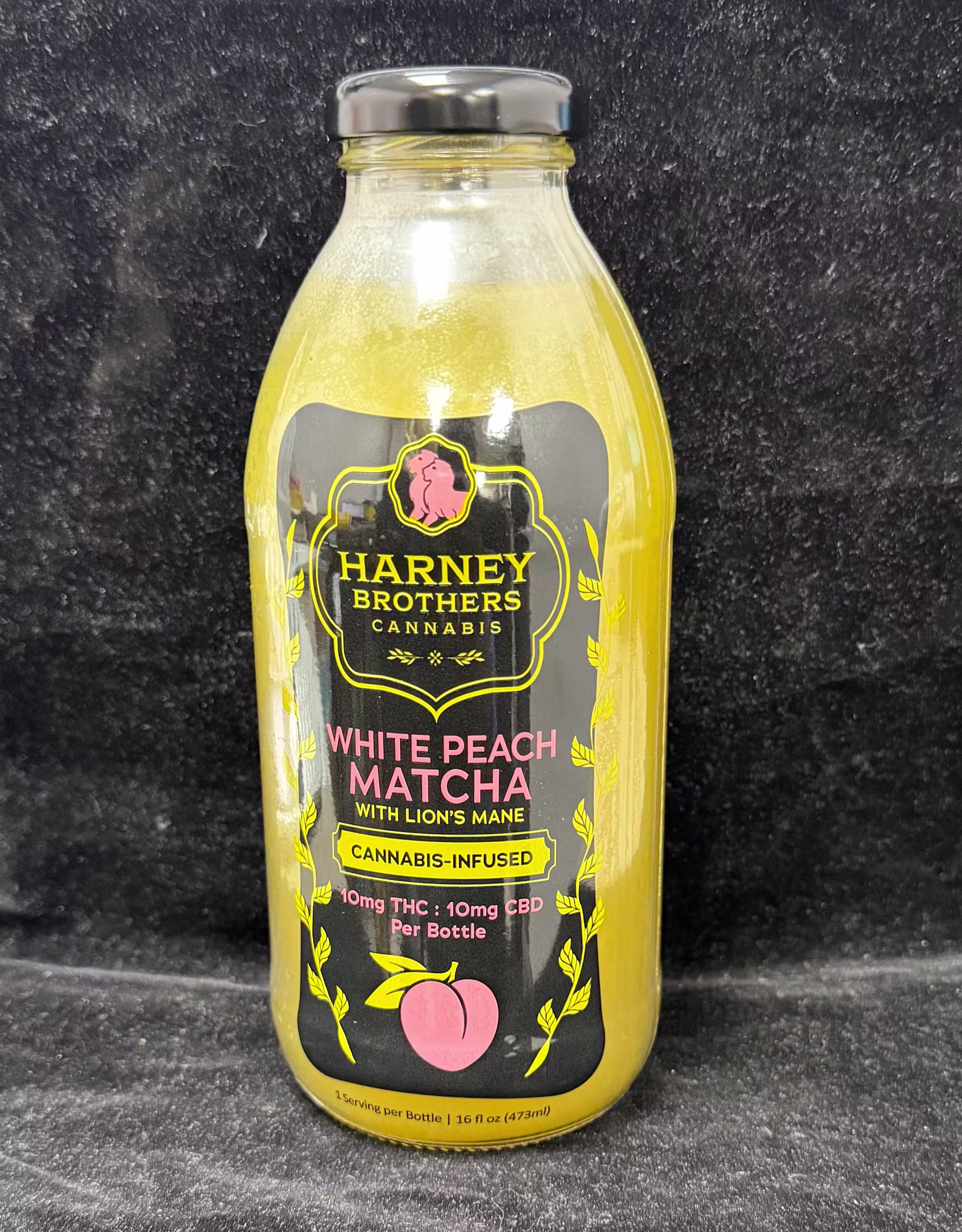 Harney Brothers White Peach Matcha w / Lions Mane 10mg THC: 10mg CBD Tea