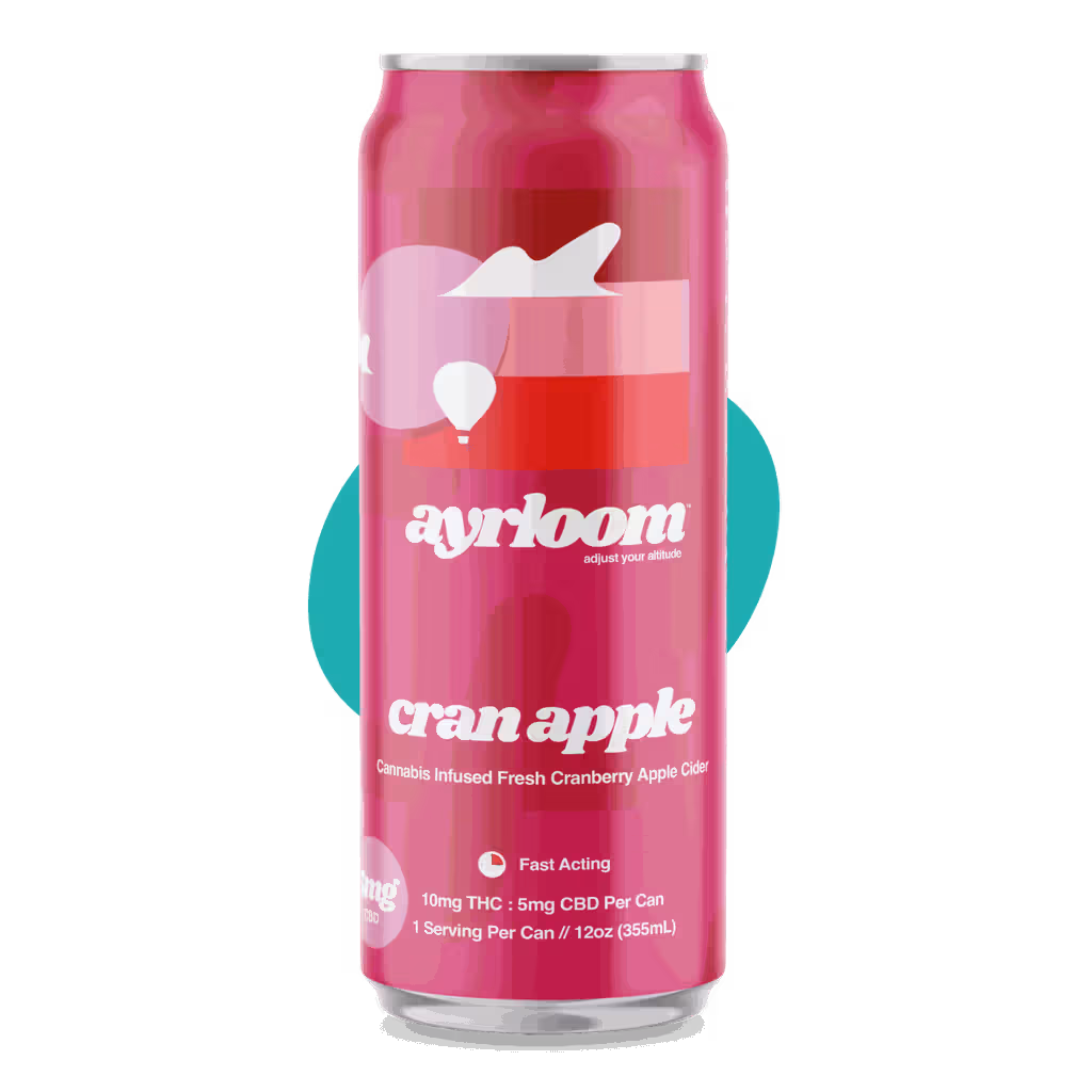 Ayrloom Cran Apple Cider 10mg THC: 5mg CBD Carbonated