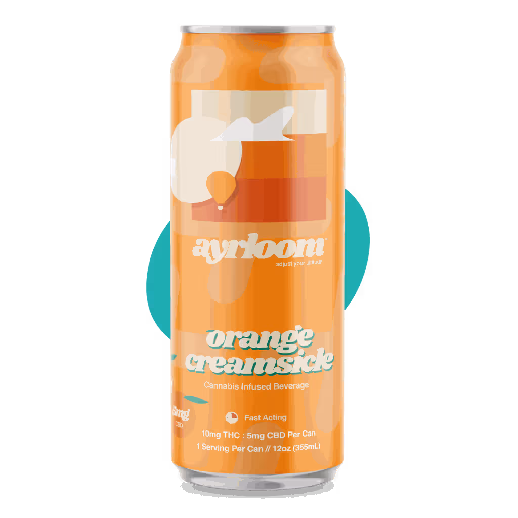 Ayrloom Orange Creamsicle 10mg THC: 10mg CBD Carbonated
