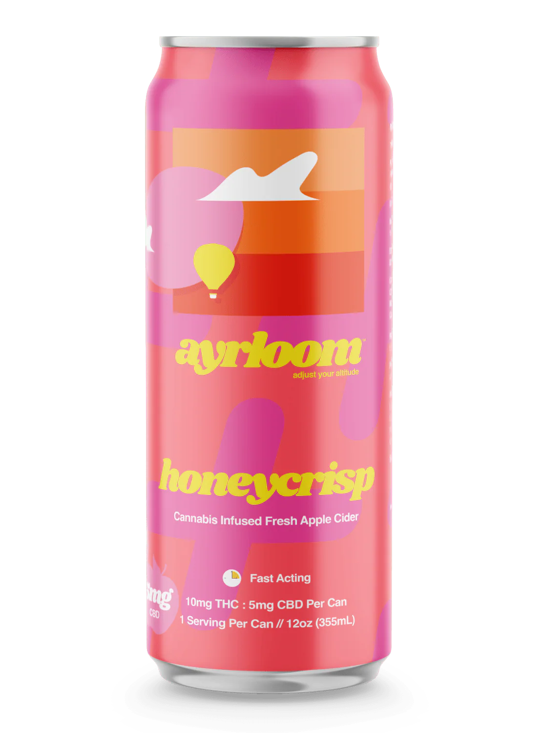 Ayrloom Honeycrisp Cider 10mg THC: 5mg CBD Carbonated