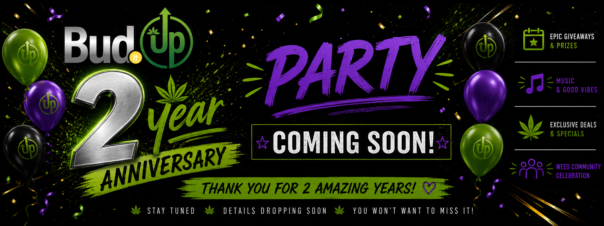 Cannabis Promo, Cannabis Sales, Cannabis Discounts, Cannabis on Sale, BIU 2 YEAR ANNIVERSARY!!!!!!
