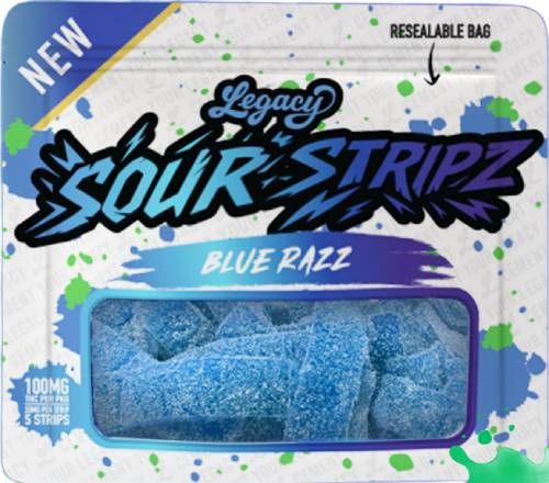Sour Blue Razz Stripz Legacy Cannabis