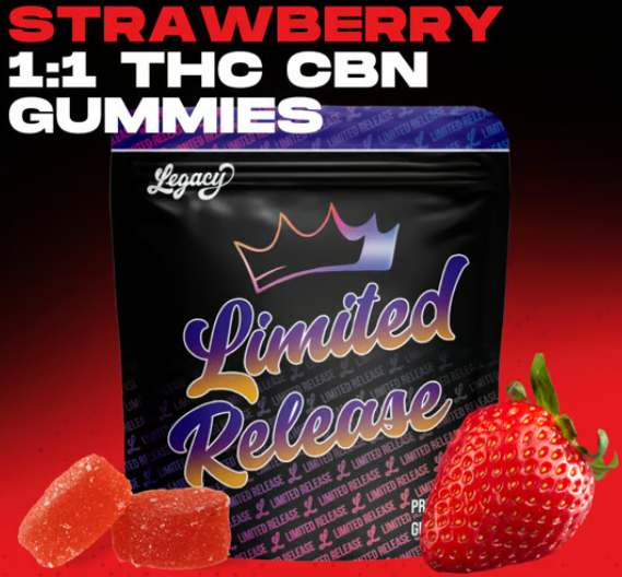 Strawberry 1:1 CBN:THC Legacy Cannabis Strawberry 1:1 CBN:THC Legacy Cannabis