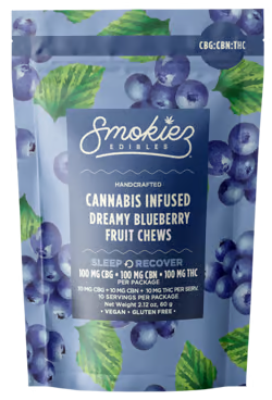 Sweet Dreamy Blueberry 1:1:1 CBG:CBN:THC Smokiez