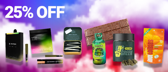 Cannabis Promo, Cannabis Sales, Cannabis Discounts, Cannabis on Sale, GTI Weekly 25%