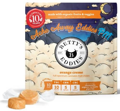 Orange Creme Ache Away Eddies 2:1:1 THC:CBN:CBC Bettys Eddies