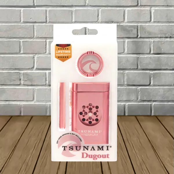 Tsunami Magnet Dugout w/Grinder- Pink Tsunami