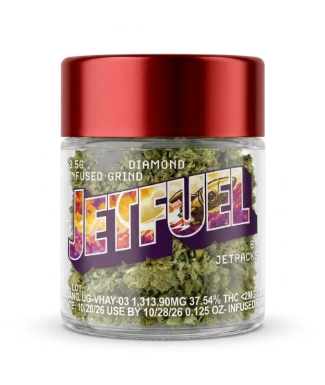 Jetpacks 3.5g JetFuel Infused Flower Grind 12cpk - Alaskan Thunder F*ck Jetpacks
