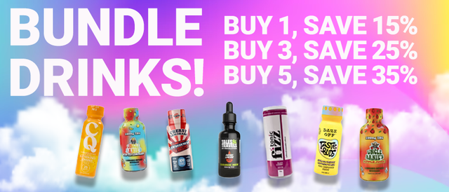 Cannabis Promo, Cannabis Sales, Cannabis Discounts, Cannabis on Sale, Drinks Buy More Save More