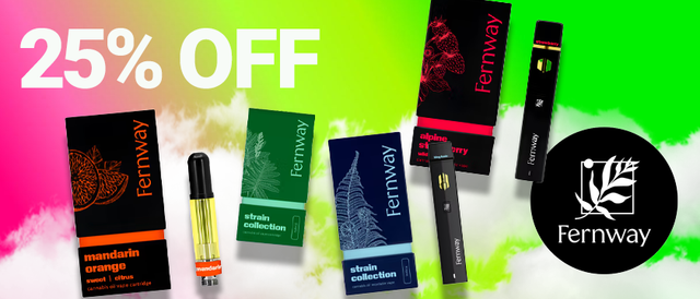 Cannabis Promo, Cannabis Sales, Cannabis Discounts, Cannabis on Sale, Fernway Weekend 25%